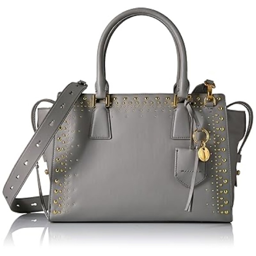 Cole Haan Marli Studded Satchel Medium Color Ironstone